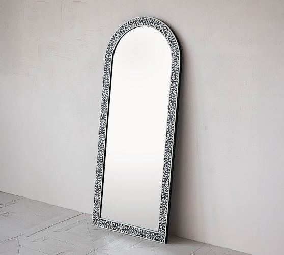 Bone Inlay Arched Mirror