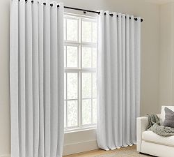 Open Box: Seaton Textured Cotton Grommet Blackout Curtain (50"W x 108"L) - White