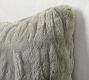 Faux Fur Ruched Pillow Cover