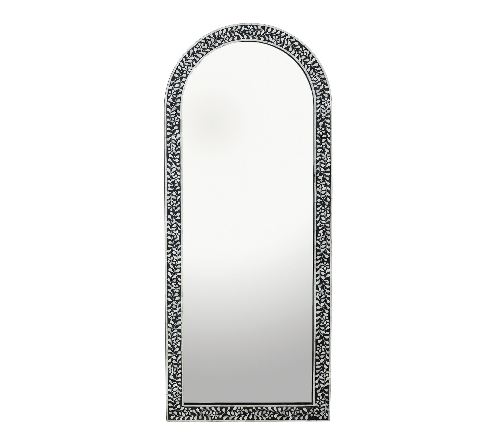 Bone Inlay Arched Mirror