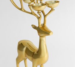 Brass Reindeer Centerpiece