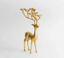 Brass Reindeer Centerpiece