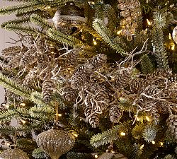 Faux Lit Pinecone Garland