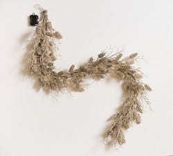 Faux Lit Pinecone Garland