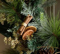 Faux Holiday Citrus Wreath &amp; Garland
