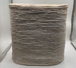 Open Box: Coil Double Hamper - Whitewash