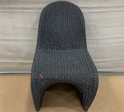 Open Box: Encinitas Wicker Outdoor Dining Chair - Black