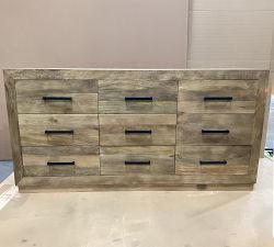 Open Box: Oakleigh 9-Drawer Dresser (71.5"), Modern Hardware - Heirloom Wheat