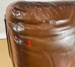 Open Box: Turner Leather Armless Chair - Burnished Saddle