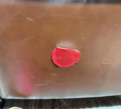 Open Box: Turner Leather Square Arm Left Power Recliner - Burnished Saddle