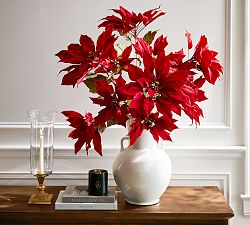 Faux Poinsettia Stem 