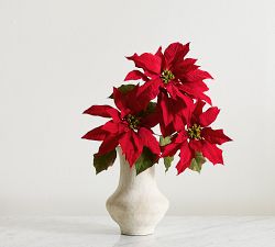 Faux Poinsettia Stem 