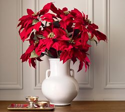 Faux Poinsettia Stem 