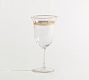 Gold Rim Wine Glasses - Set of 4