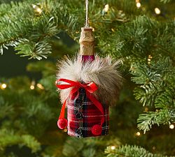 Plaid Bottle Ornament