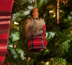 Plaid Bottle Ornament