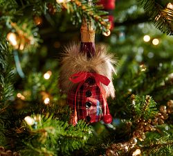 Plaid Bottle Ornament
