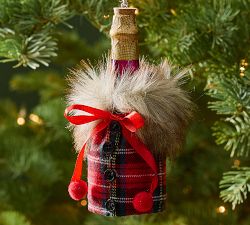 Plaid Bottle Ornament