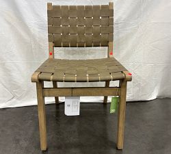 Open Box: Fenton Woven Leather Dining Chair - Legacy Taupe, Seadrift