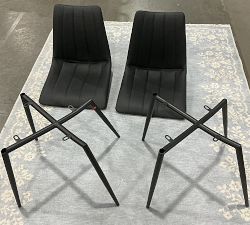 Open Box: Fresno Upholstered Dining Chair, Set of 2 - Matte Black