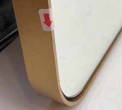 Open Box: Vintage Rounded Tall Rectangular Mirror (26" x 48") - Vintage Brass
