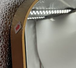 Open Box: Vintage Rounded Tall Rectangular Mirror (26" x 48") - Vintage Brass