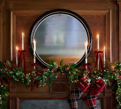 Faux Lit Mixed Berry Wreath &amp; Garland