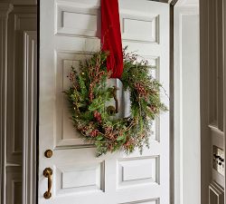 Faux Lit Mixed Berry Wreath &amp; Garland