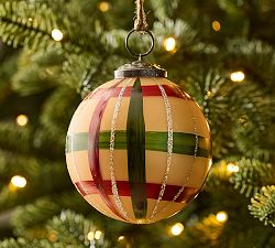 Hand-Painted Checkered Ornament