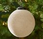 White Flocked Ball Ornament