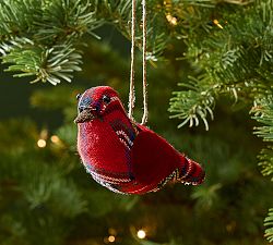 Plaid Bird Ornament