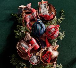 Plaid Bird Ornament