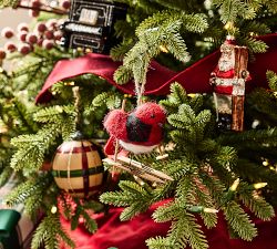 Red Skiing Bird Ornament
