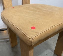 Open Box: Aldon Leather Dining Chair - Keystone Sandstone, Maize