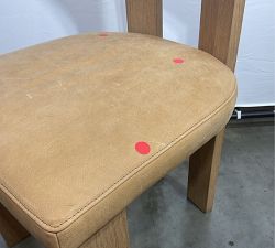 Open Box: Aldon Leather Dining Chair - Keystone Sandstone, Maize
