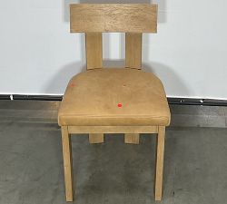 Open Box: Aldon Leather Dining Chair - Keystone Sandstone, Maize