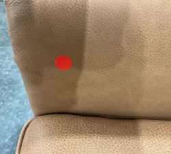 Open Box: Harrington Roll Arm Leather Swivel Armchair - Mason Pebble Caramel