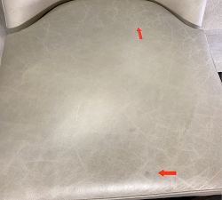 Open Box: Layton Leather Counter Stool (25") - Statesville Pebble