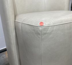 Open Box: Preston Leather Dining Chair - Pebble, Statesville
