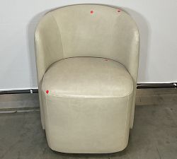 Open Box: Preston Leather Dining Chair - Pebble, Statesville