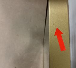 Open Box: Slim Profile Rounded Edge Mirror (24"W x 36"H) - Brass