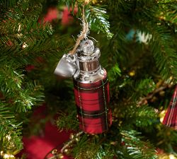 Plaid Thermos Ornament