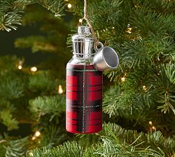 Plaid Thermos Ornament