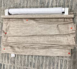 Open Box: Emery Linen Cordless Light Filtering Roman Shade (26"W x 64"L) - Oatmeal