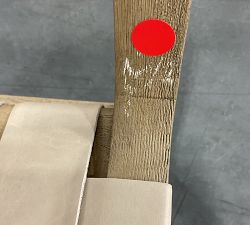 Open Box: Fenton Woven Leather Dining Side Chair - Statesville Pebble, Gray Wash Finish