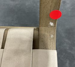 Open Box: Fenton Woven Leather Dining Side Chair - Statesville Pebble, Gray Wash Finish