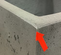 Open Box: Mission Square Tall Planter (15"D x 32"H) - Grey