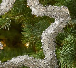 Beaded Silver Star Ornament