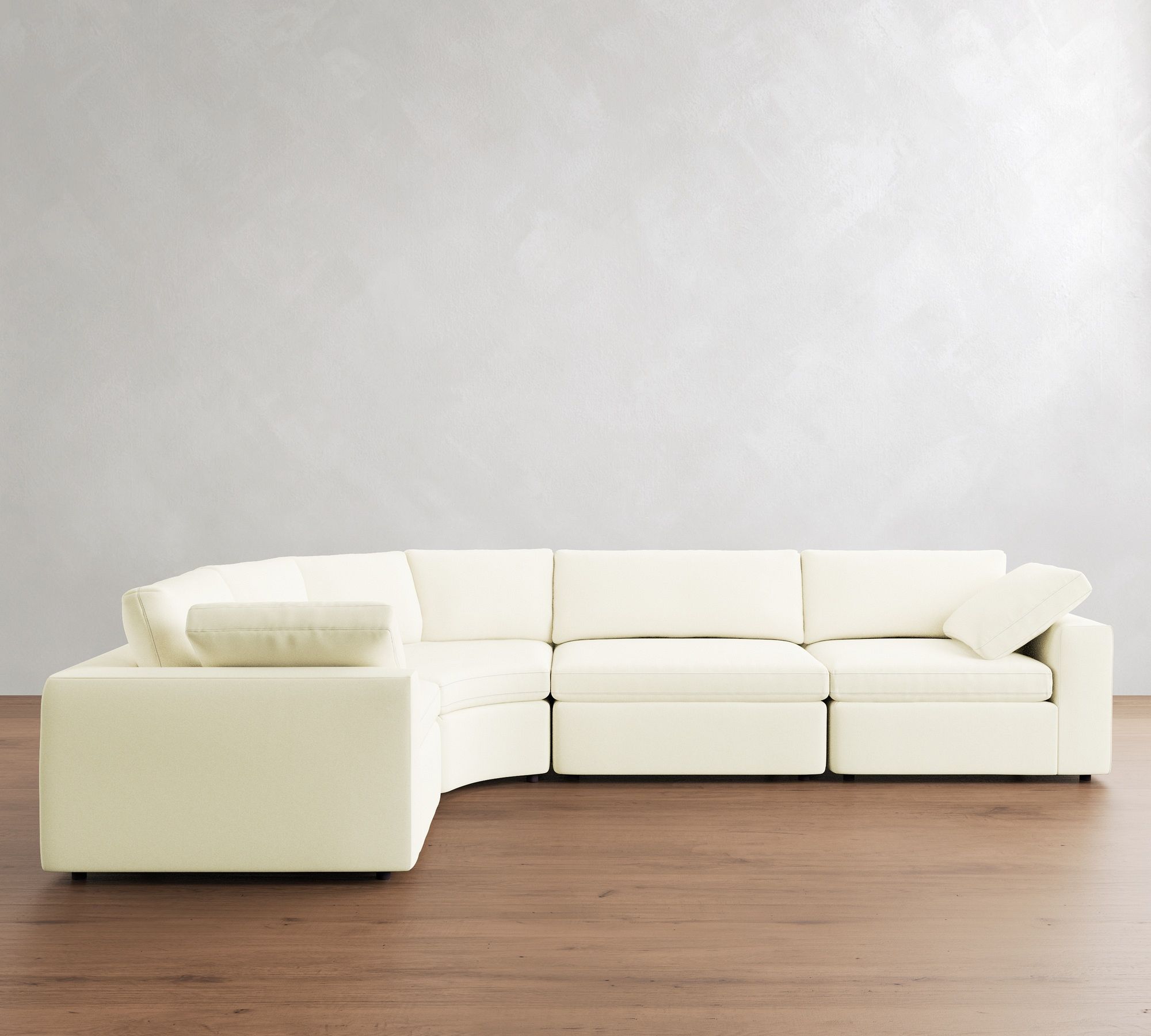Dream 4-Piece Curved Wedge Sectional (137")