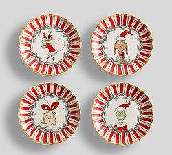The Grinch™ Stoneware Appetizer Plates - Mixed Set of 4